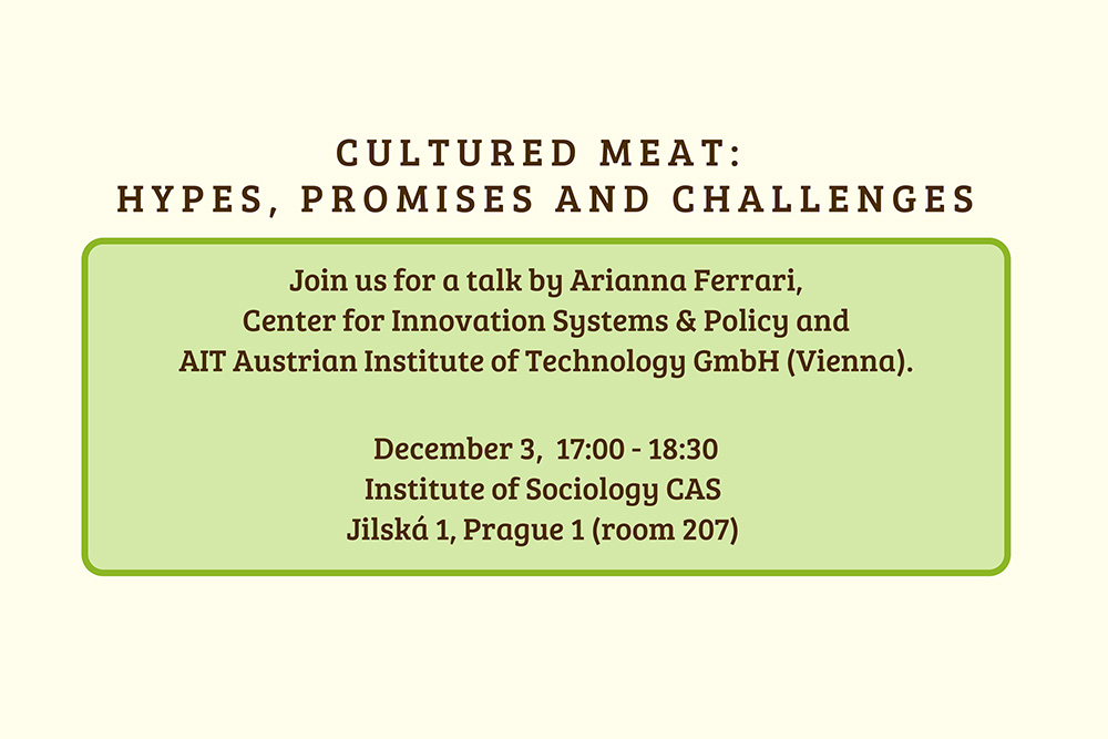 Cultured meat: hypes, promises and challenges (talk by Arianna Ferrari)