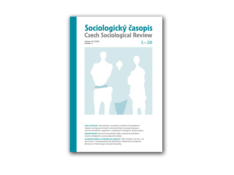 Sociologický časopis / Czech Sociological Review 2026, 62(1)