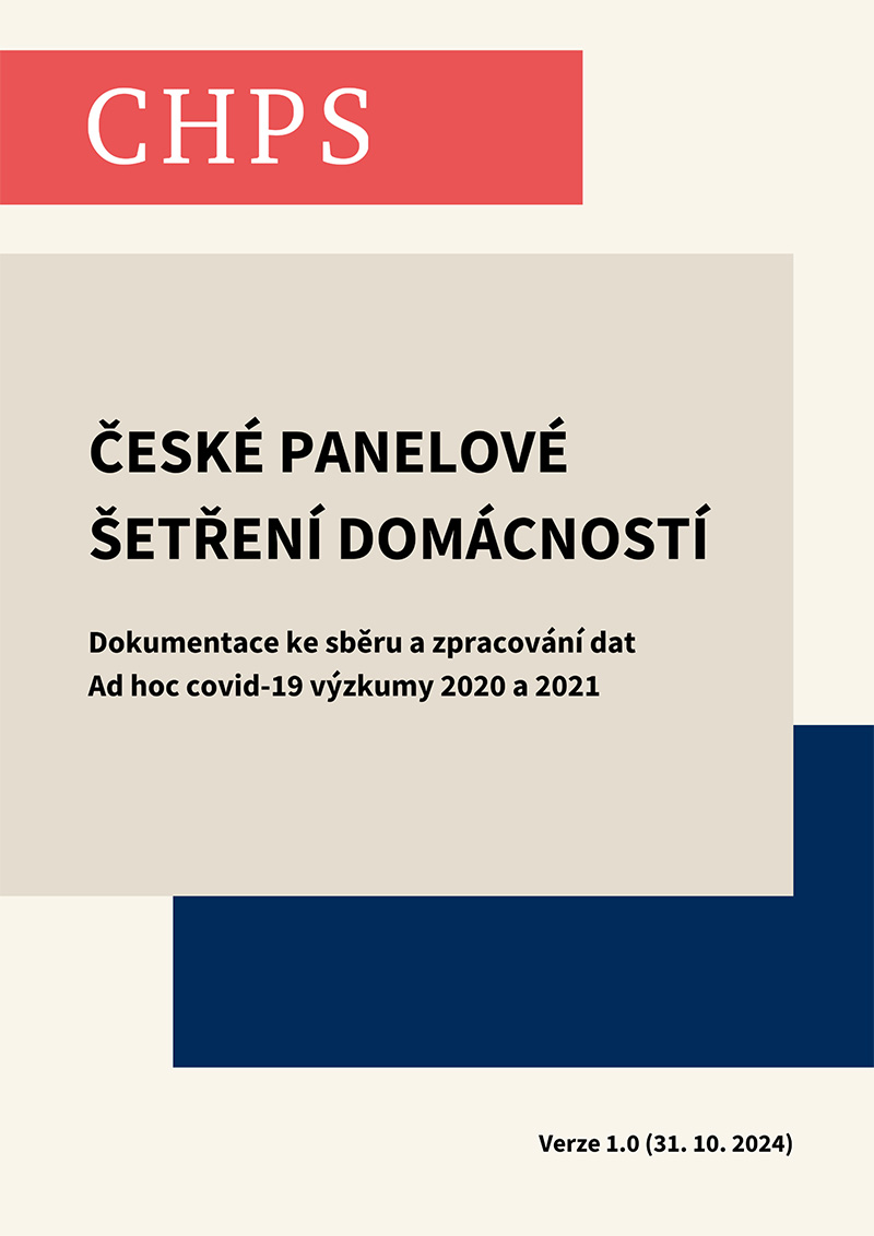 The Czech Household Panel Survey. Data Manual. Ad hoc covid-19 suveys 2020 a 2021