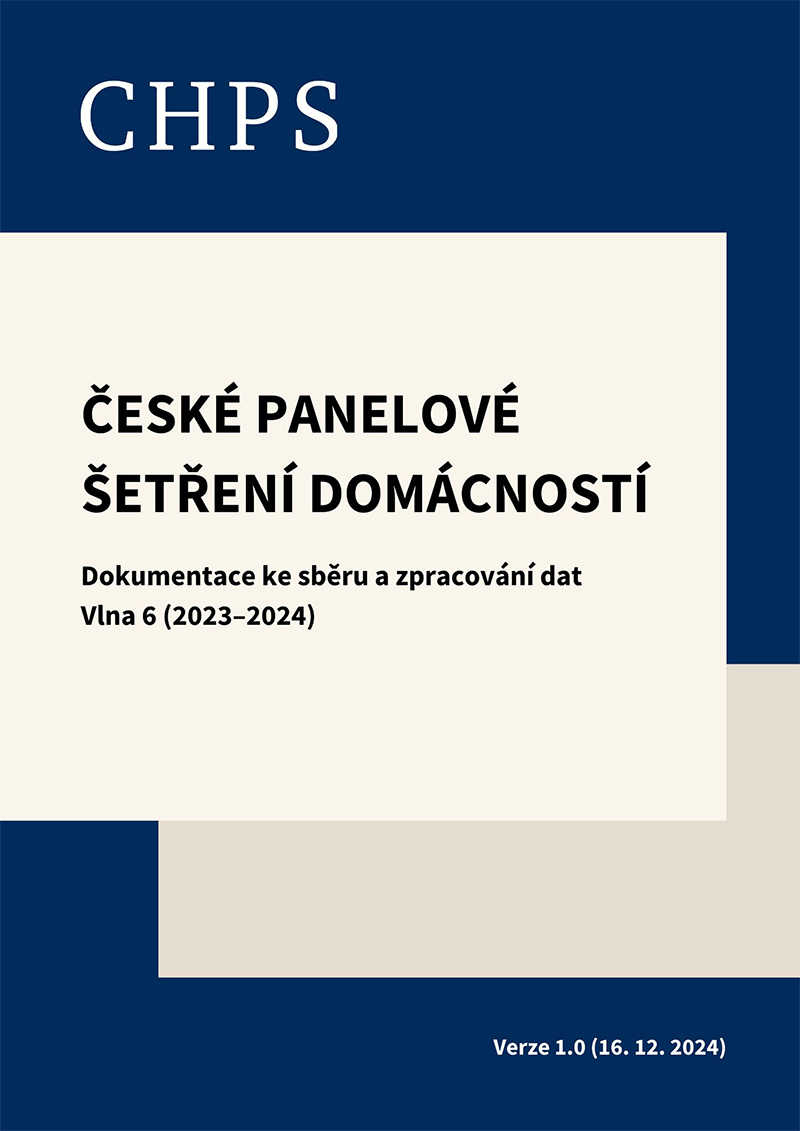 The Czech Household Panel Survey. Data Manual. Wave 6 (2023–2024)