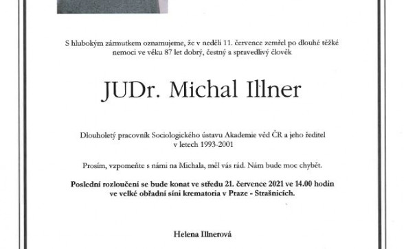 Opustil nás sociolog města Michal Illner